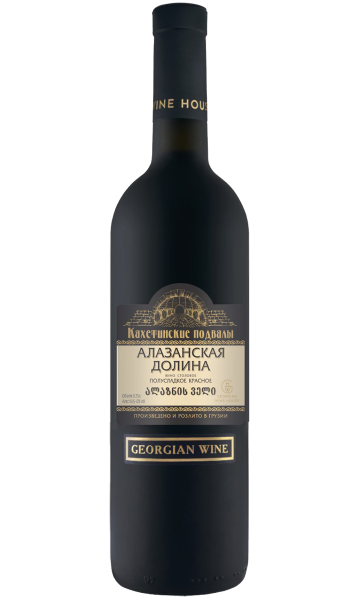 Вино столовое "Алазанская Долина" сер.Кахетинские подвалы кр. п/сл 10,5-12% 0,75л матовая бутылка